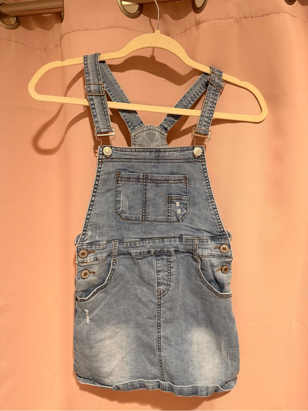 Kidscool girls denim jeans overall dress.